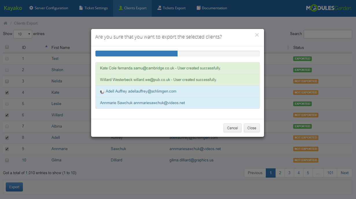 Kayako For WHMCS: Module Screenshot 9