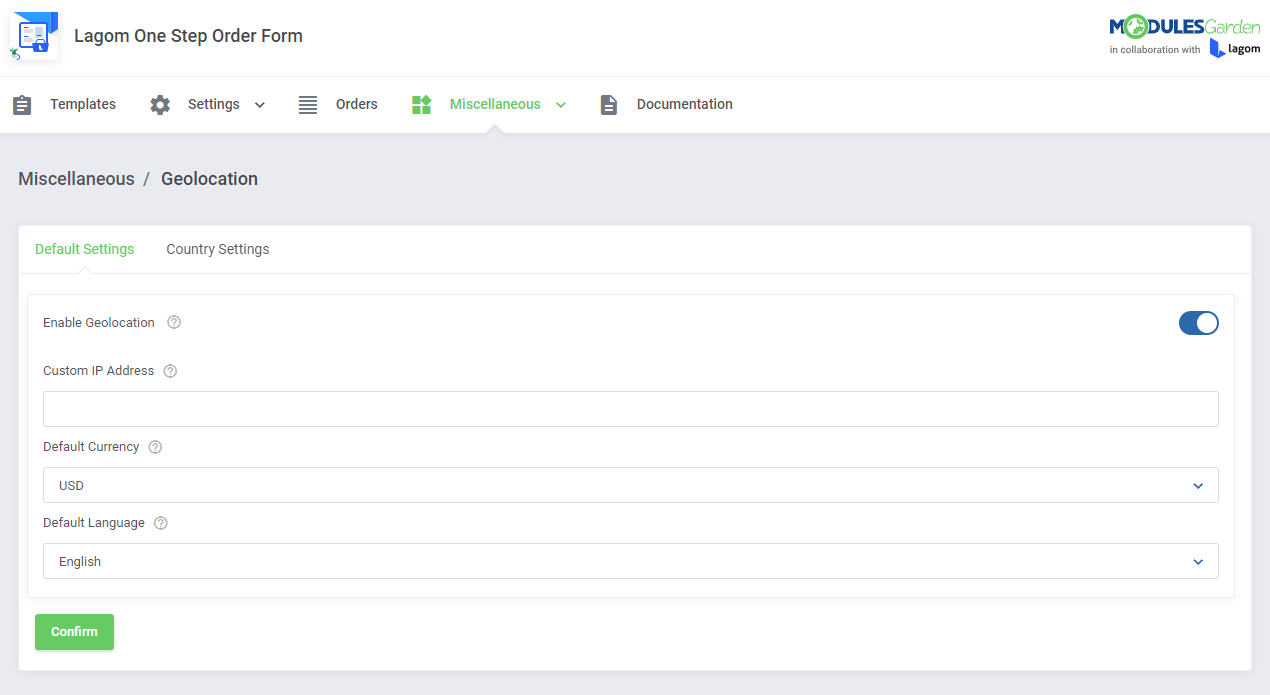 Lagom One Step Order Form For WHMCS: Module Screenshot 29