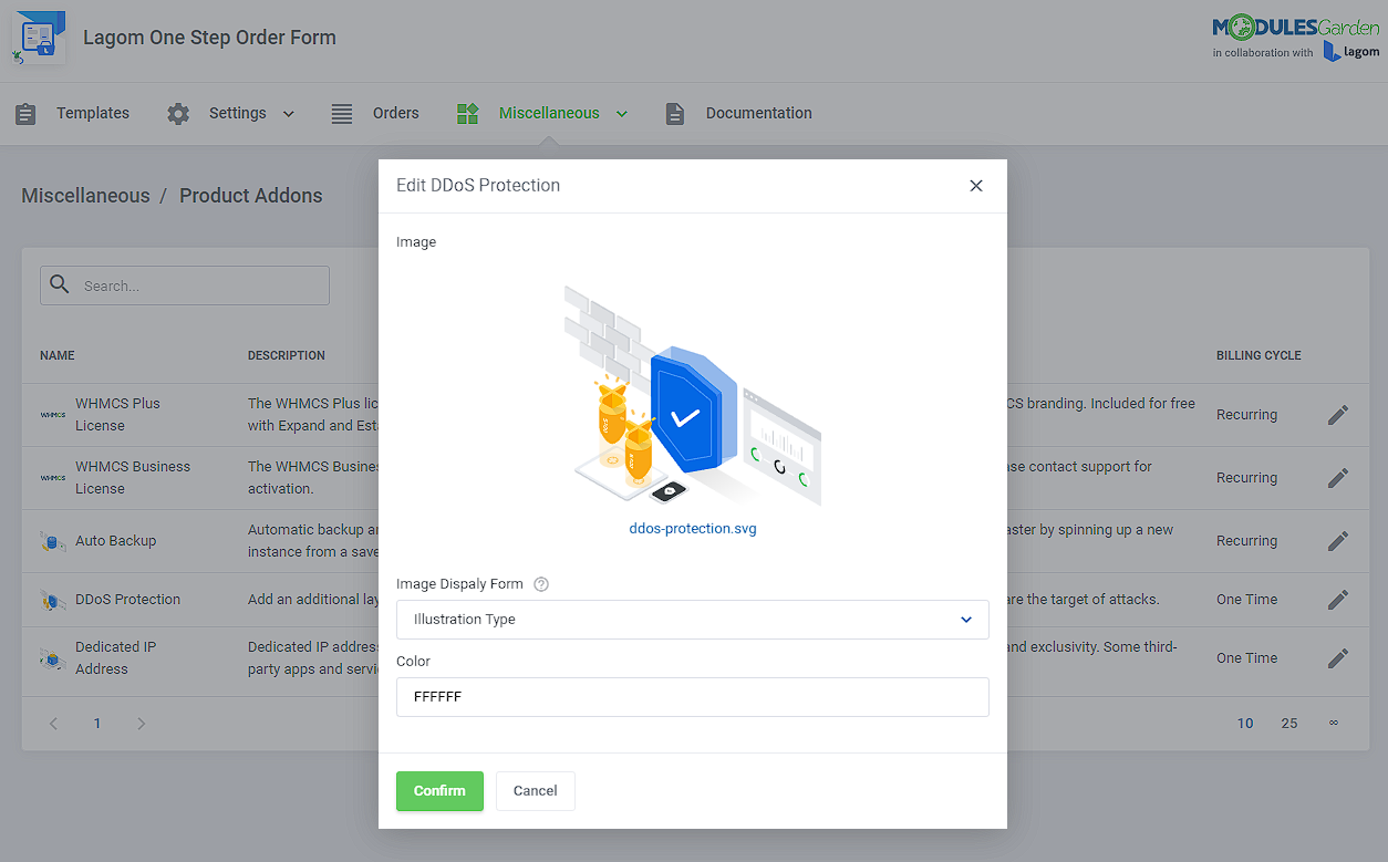 Lagom One Step Order Form For WHMCS: Module Screenshot 27