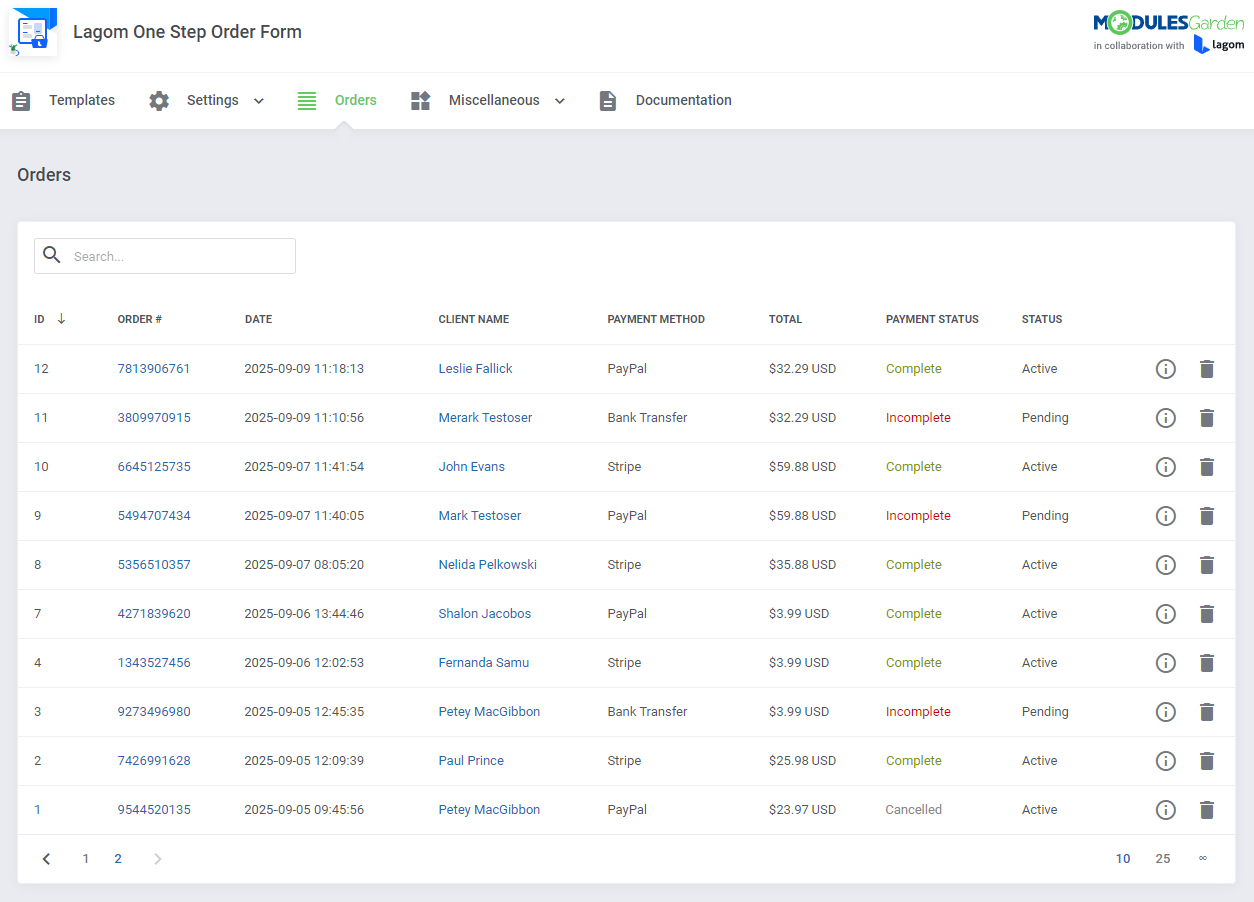 Lagom Smart Order Form For WHMCS: Module Screenshot 17