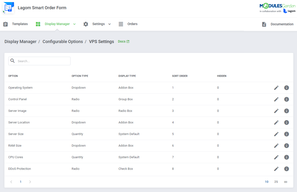 Lagom Smart Order Form For WHMCS: Module Screenshot 7