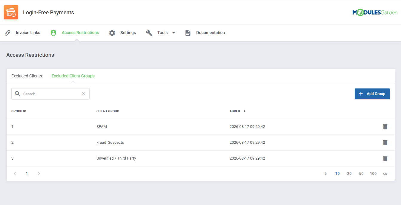 Login-Free Payments For WHMCS: Module Screenshot 13