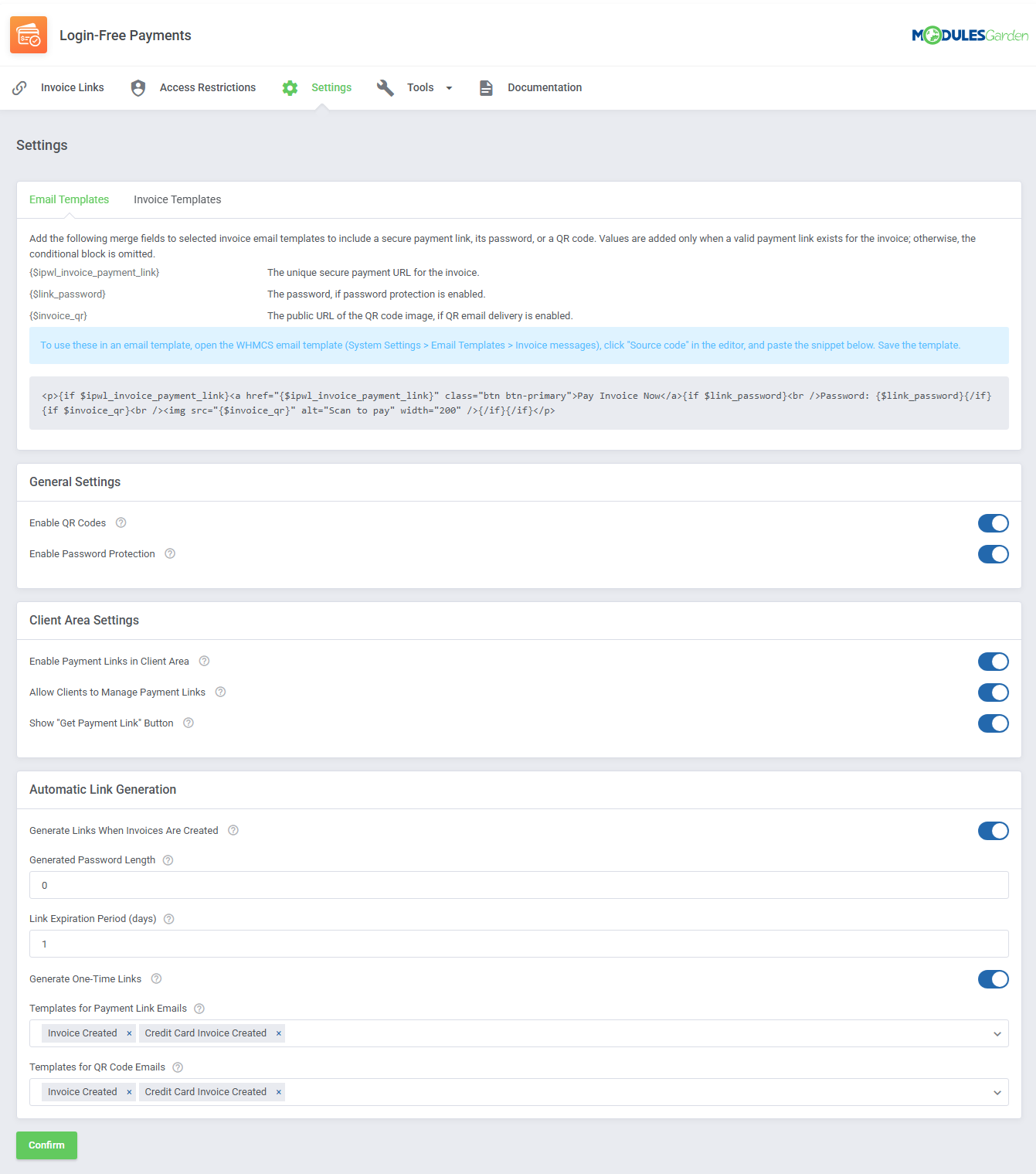 Login-Free Payments For WHMCS: Module Screenshot 14