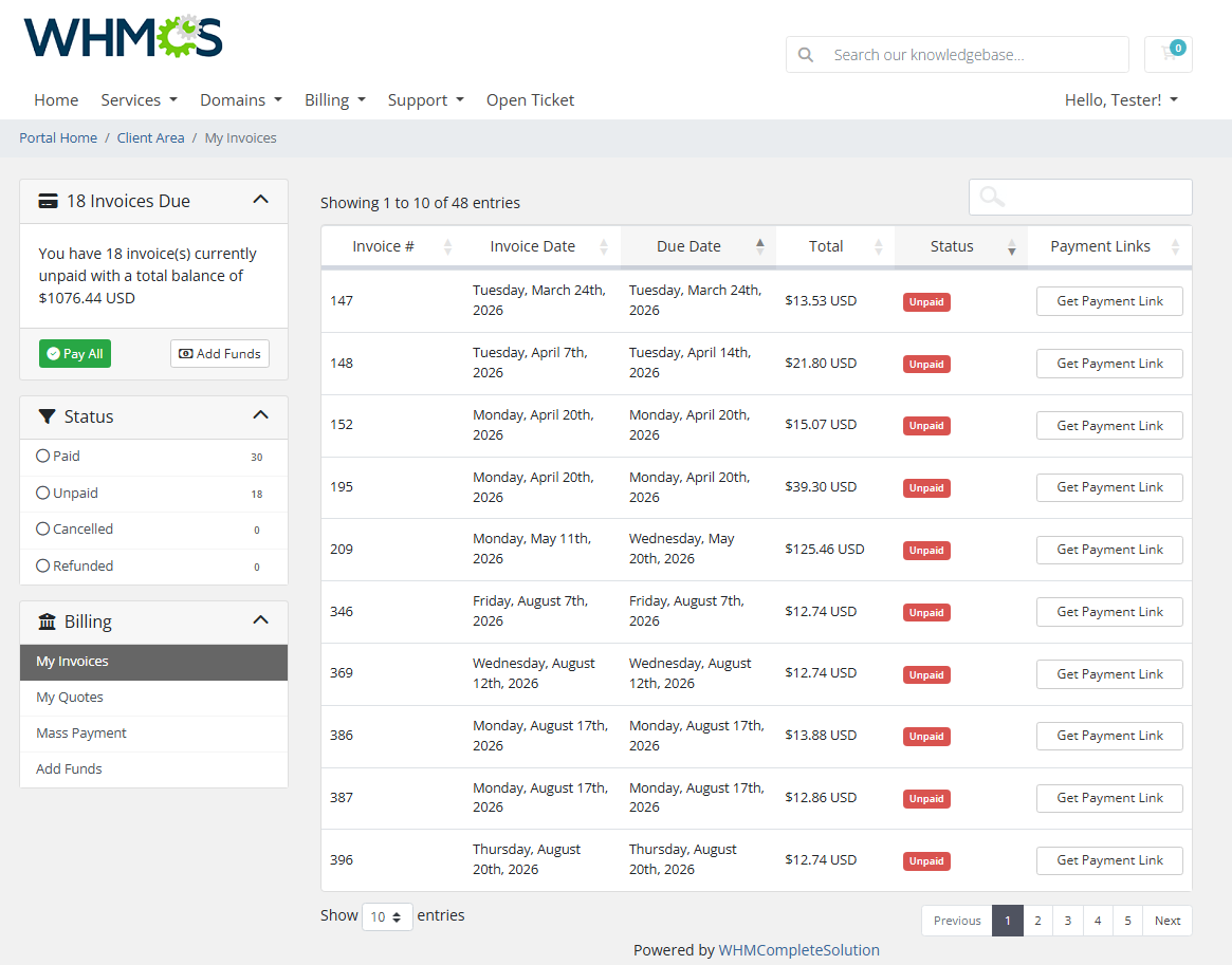 Login-Free Payments For WHMCS: Module Screenshot 2