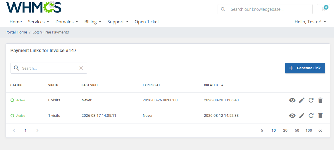 Login-Free Payments For WHMCS: Module Screenshot 3