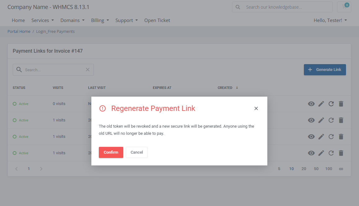 Login-Free Payments For WHMCS: Module Screenshot 6