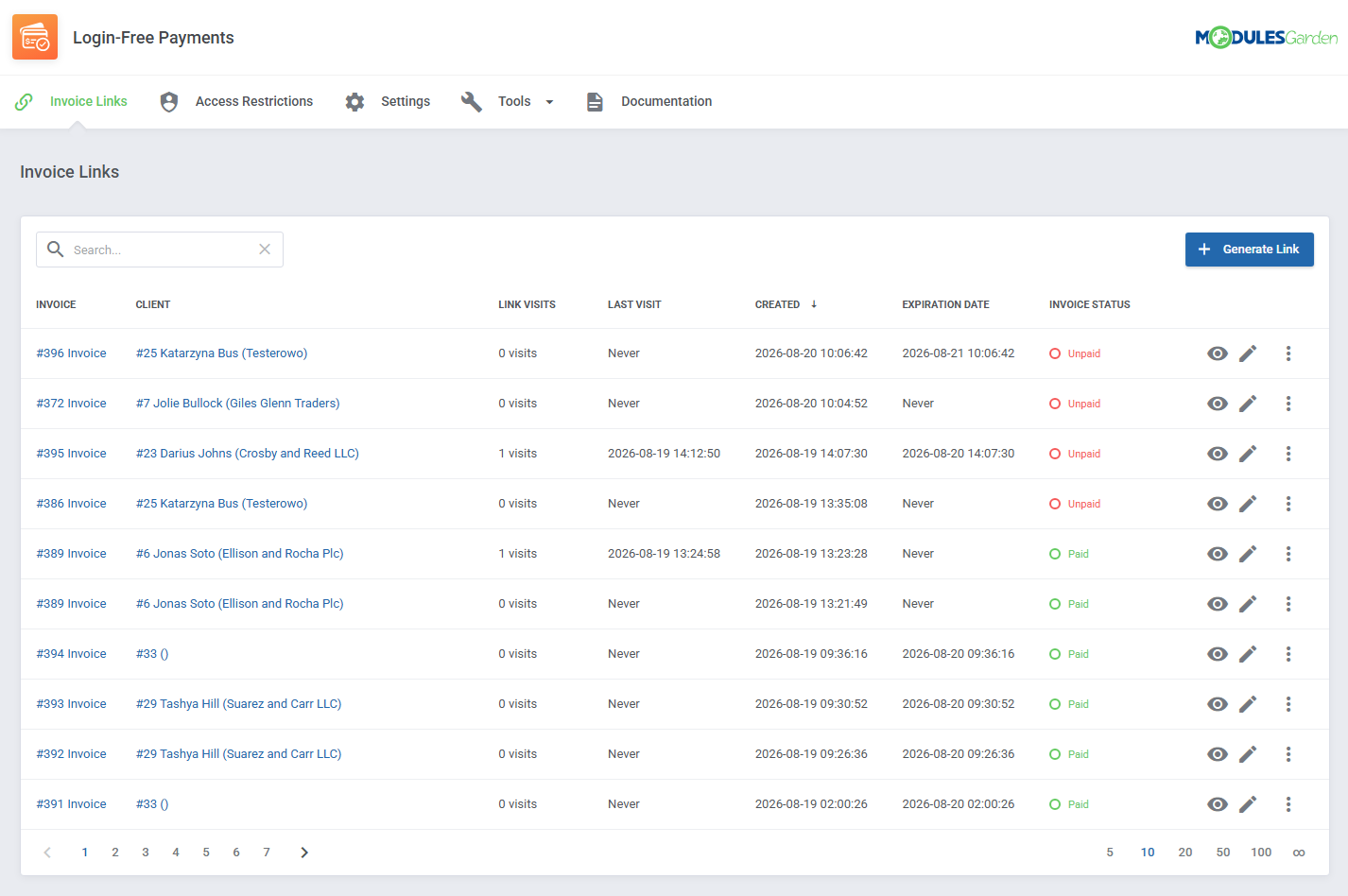 Login-Free Payments For WHMCS: Module Screenshot 9