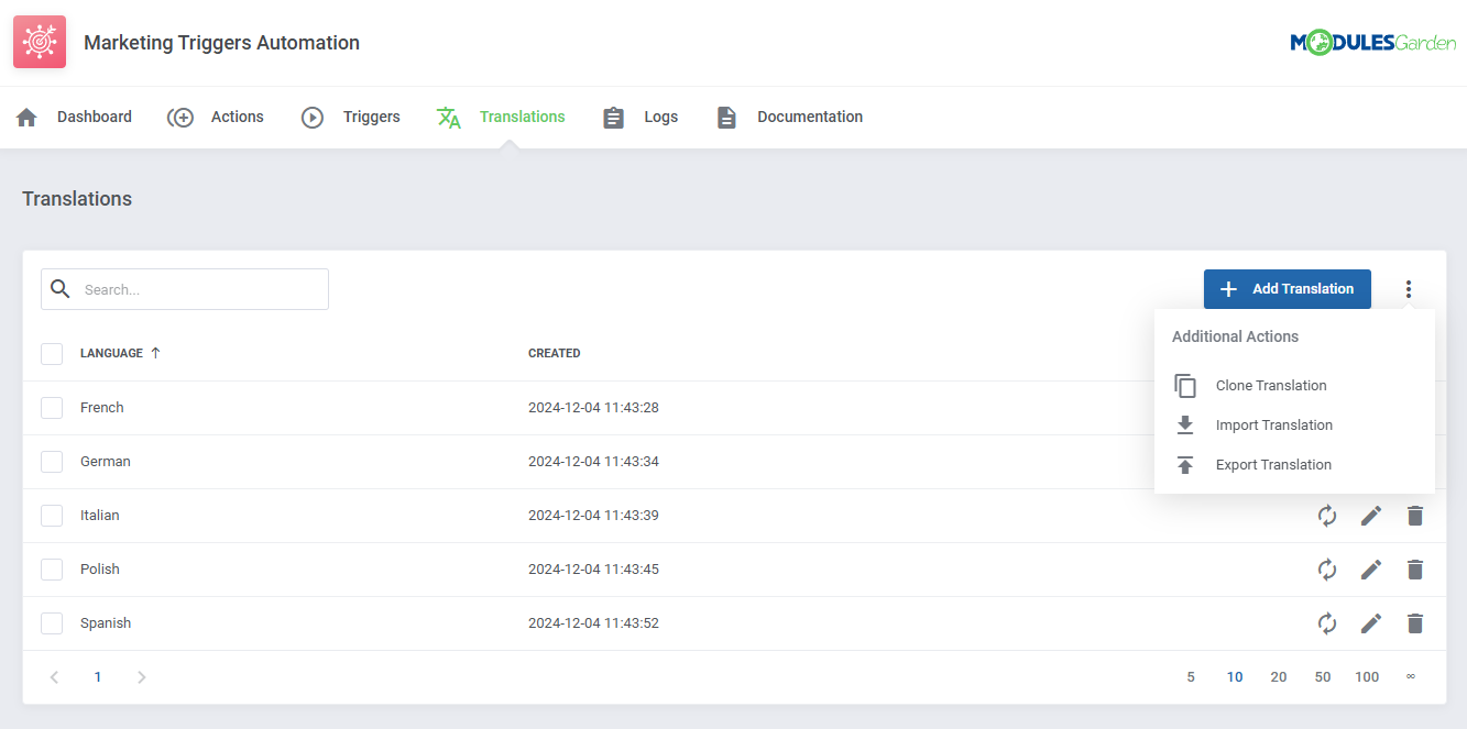 Marketing Triggers Automation For WHMCS: Module Screenshot 14
