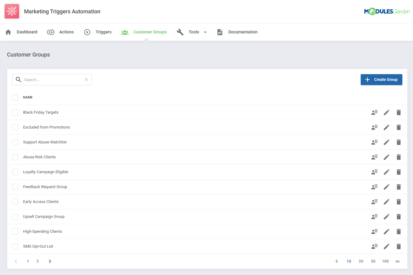 Marketing Triggers Automation For WHMCS: Module Screenshot 14