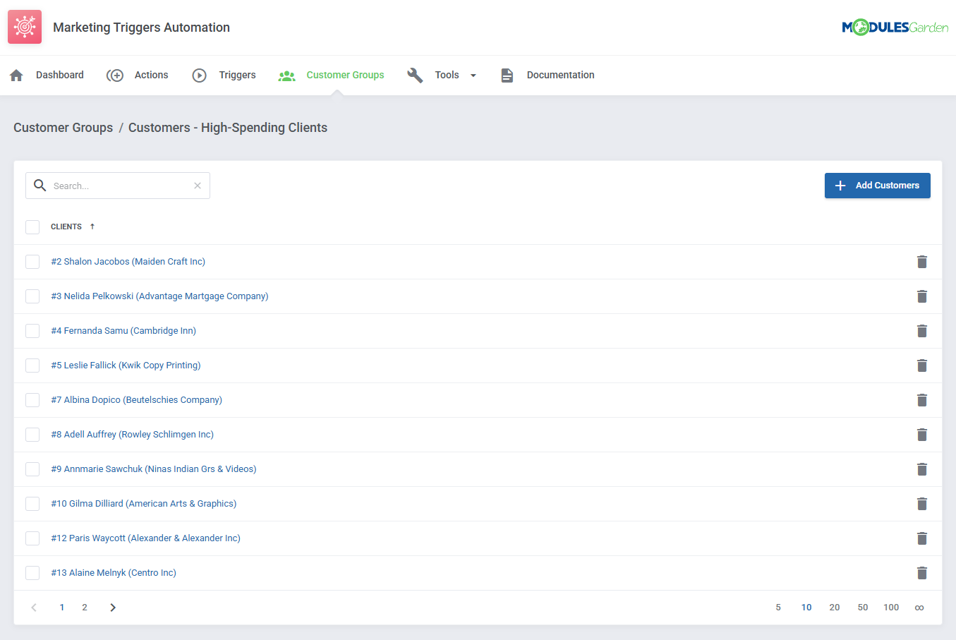 Marketing Triggers Automation For WHMCS: Module Screenshot 15