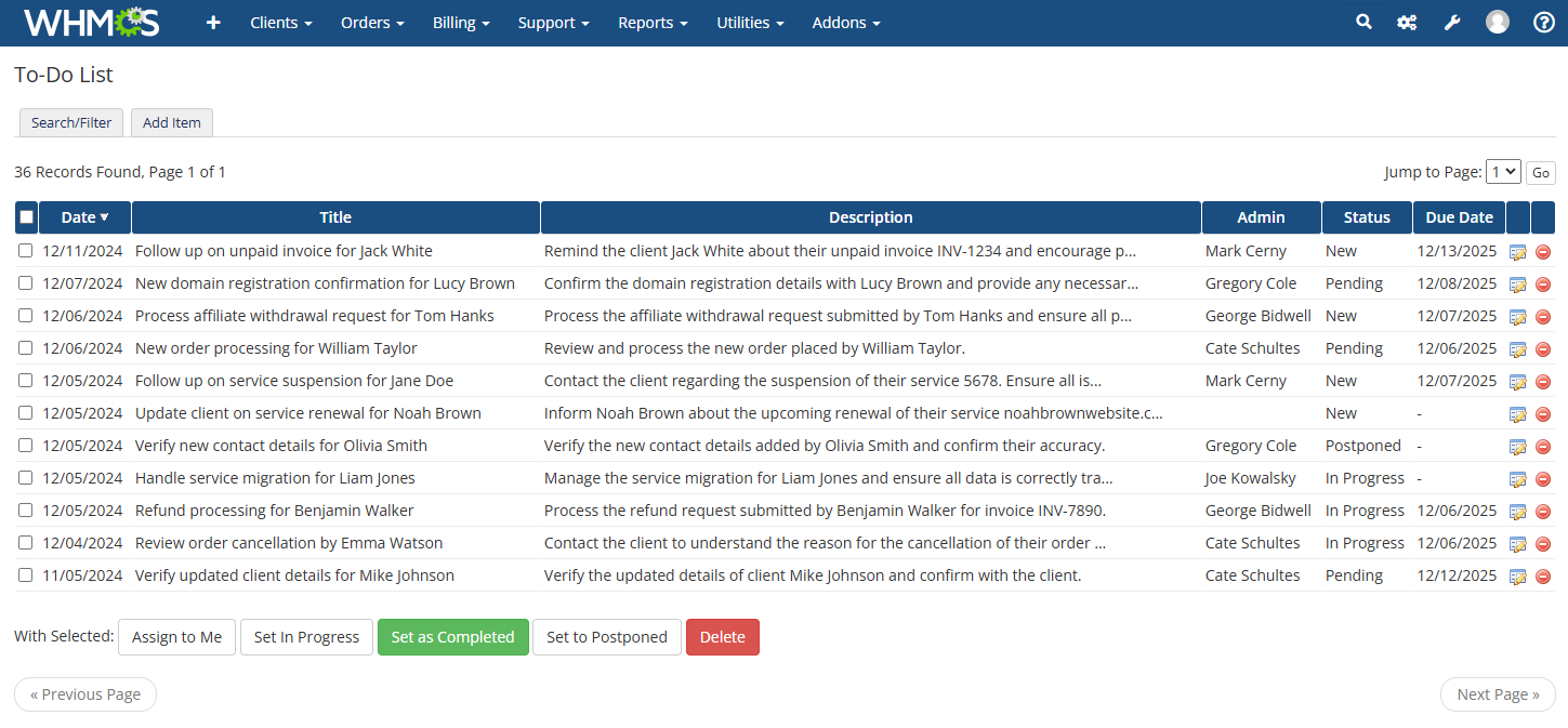 Marketing Triggers Automation For WHMCS: Module Screenshot 26
