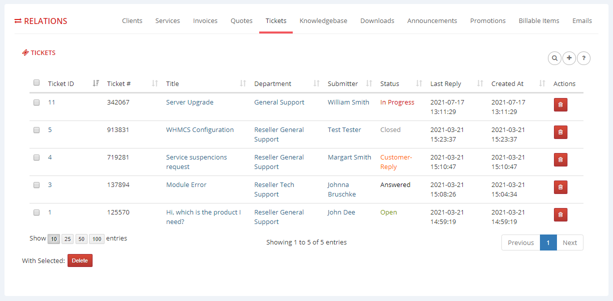 Multibrand For WHMCS: Module Screenshot 15