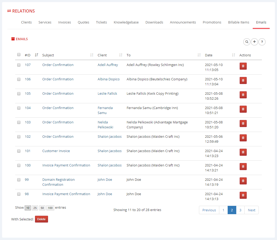 Multibrand For WHMCS: Module Screenshot 21