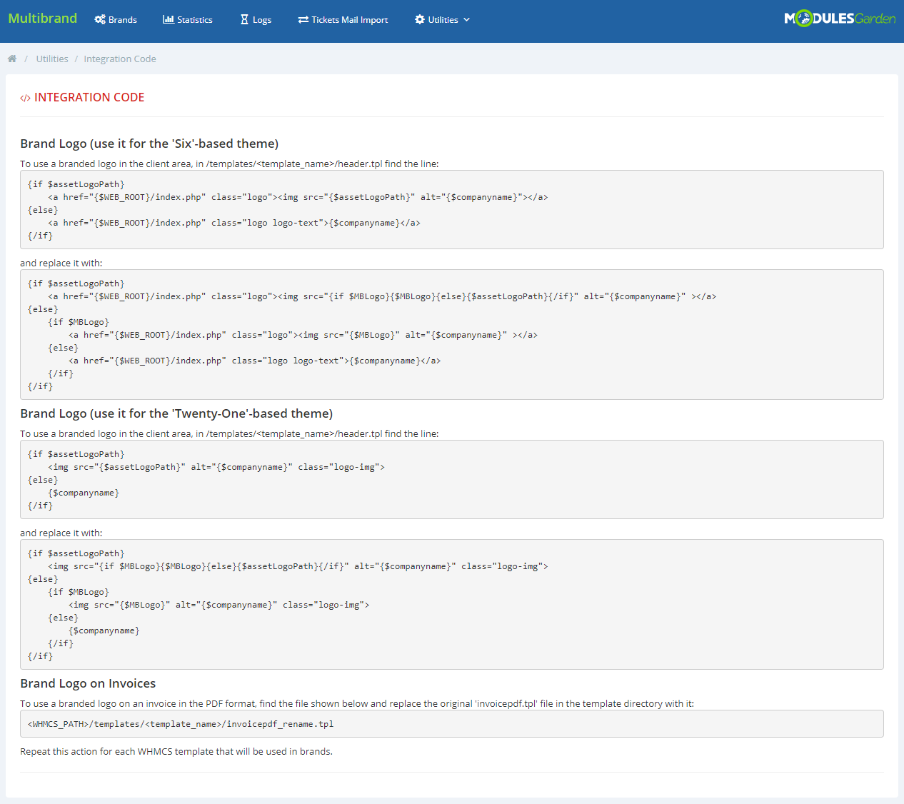 Multibrand For WHMCS: Module Screenshot 25