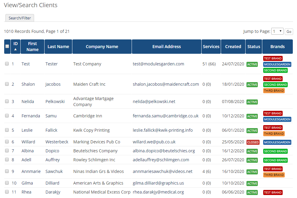 Multibrand For WHMCS: Module Screenshot 26