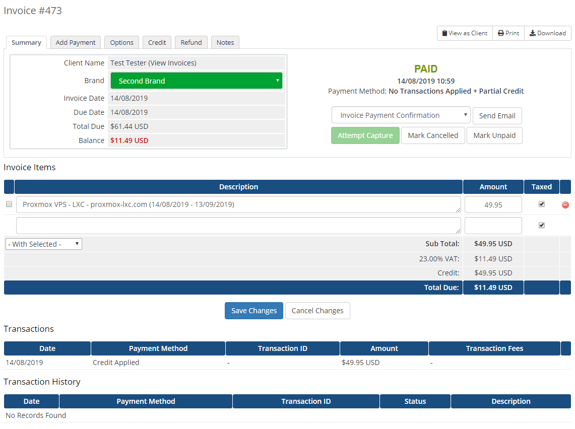 Multibrand For WHMCS: Module Screenshot 28