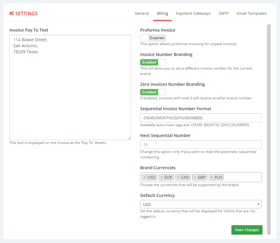 Multibrand For WHMCS: Module Screenshot 3