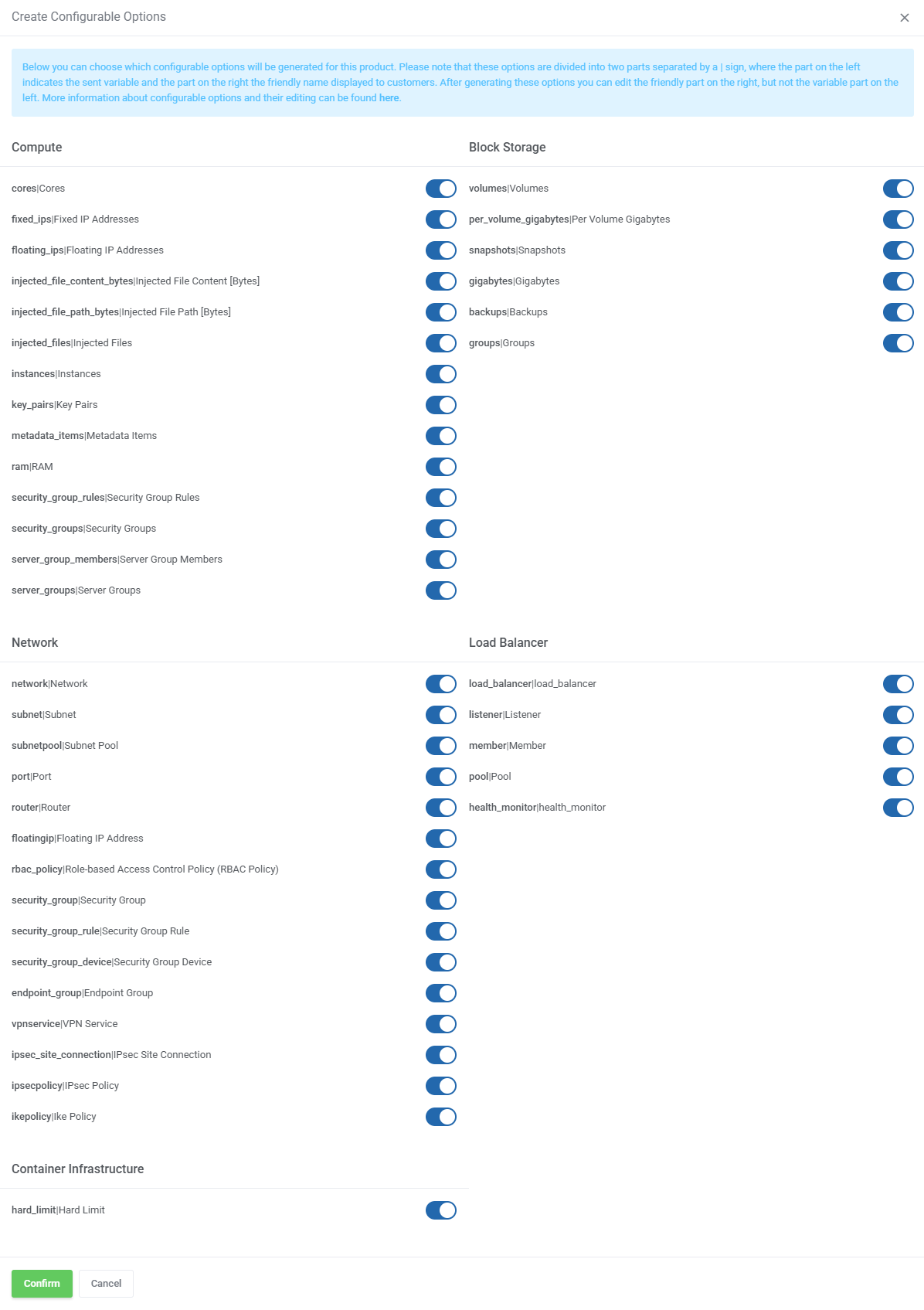 OpenStack Projects For WHMCS: Module Screenshot 16