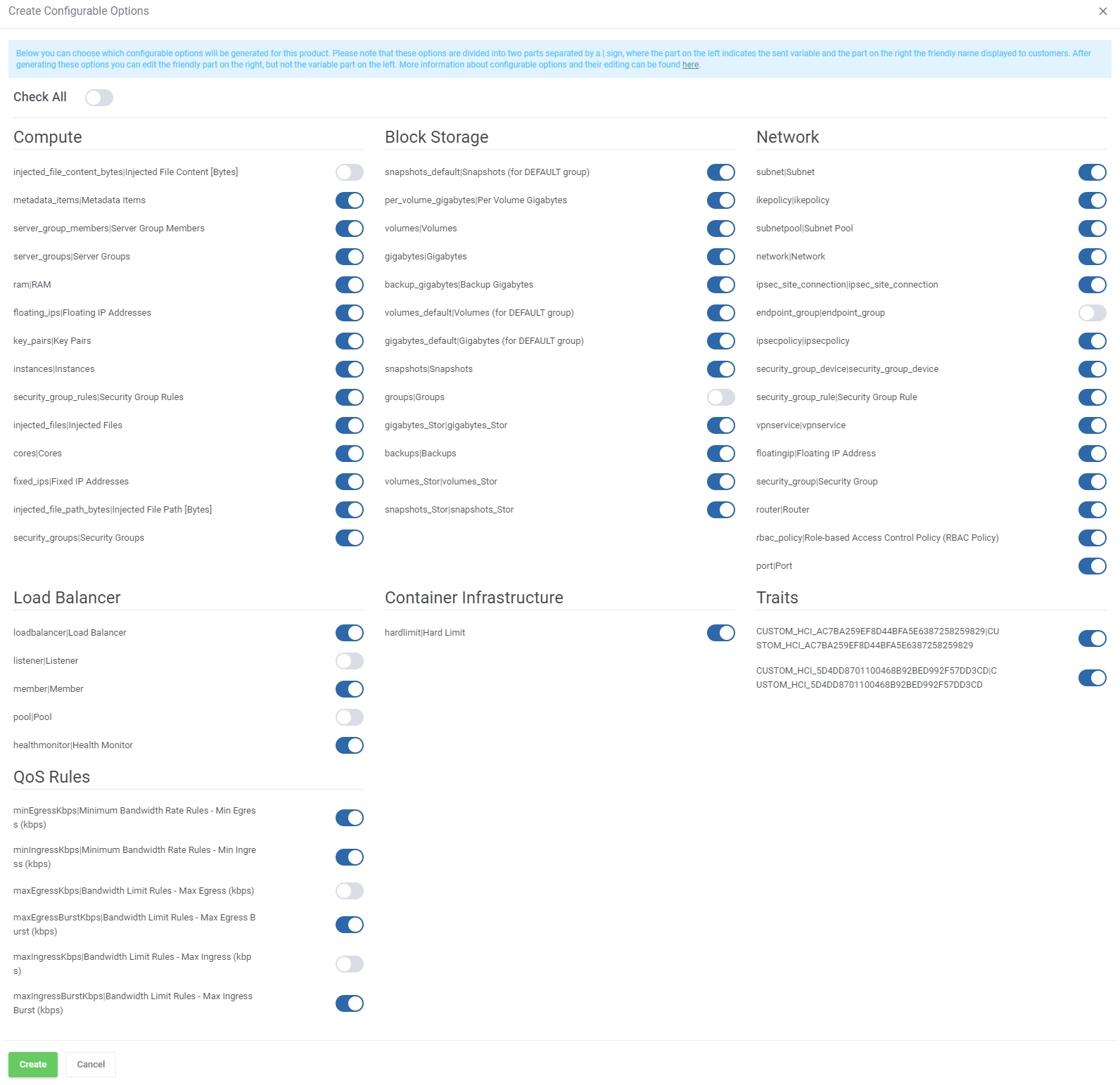 OpenStack Projects For WHMCS: Module Screenshot 6