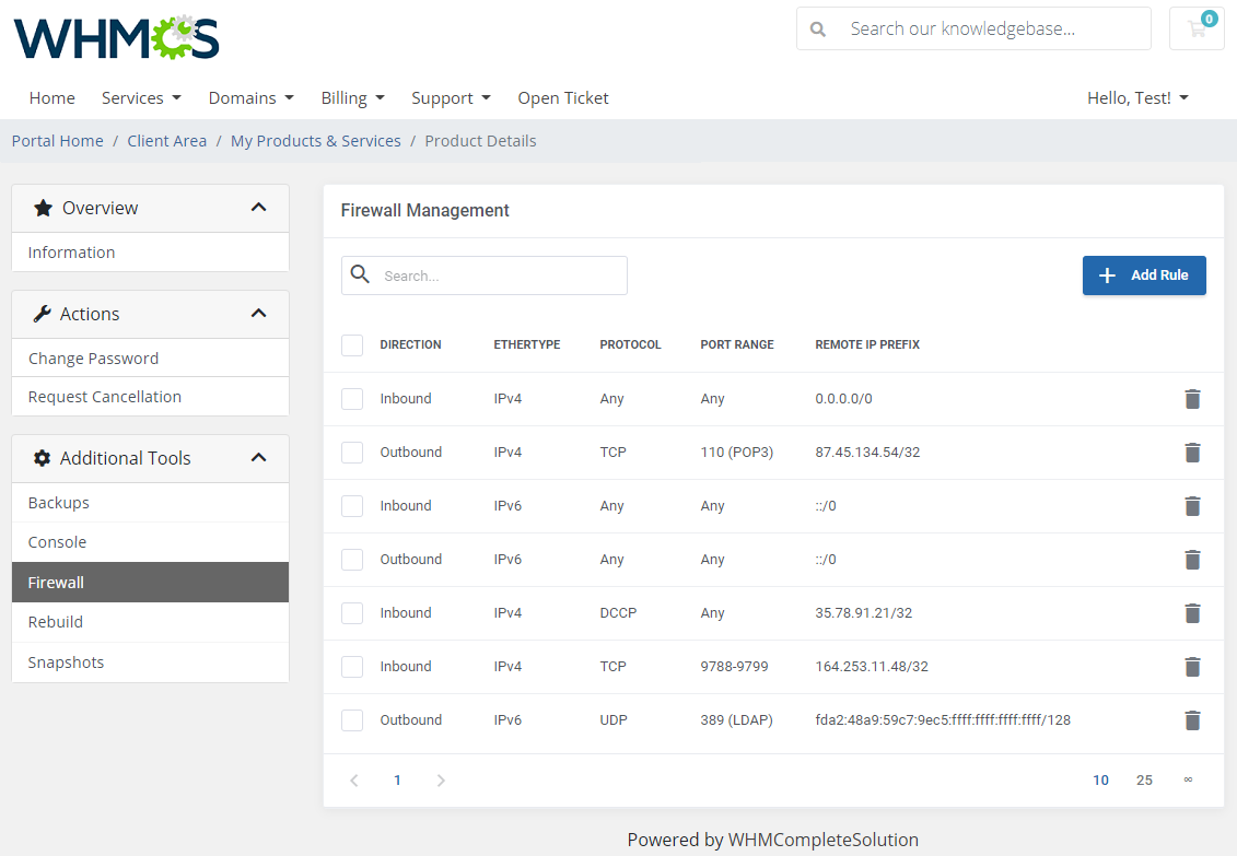 OpenStack VPS & Cloud For WHMCS: Module Screenshot 4