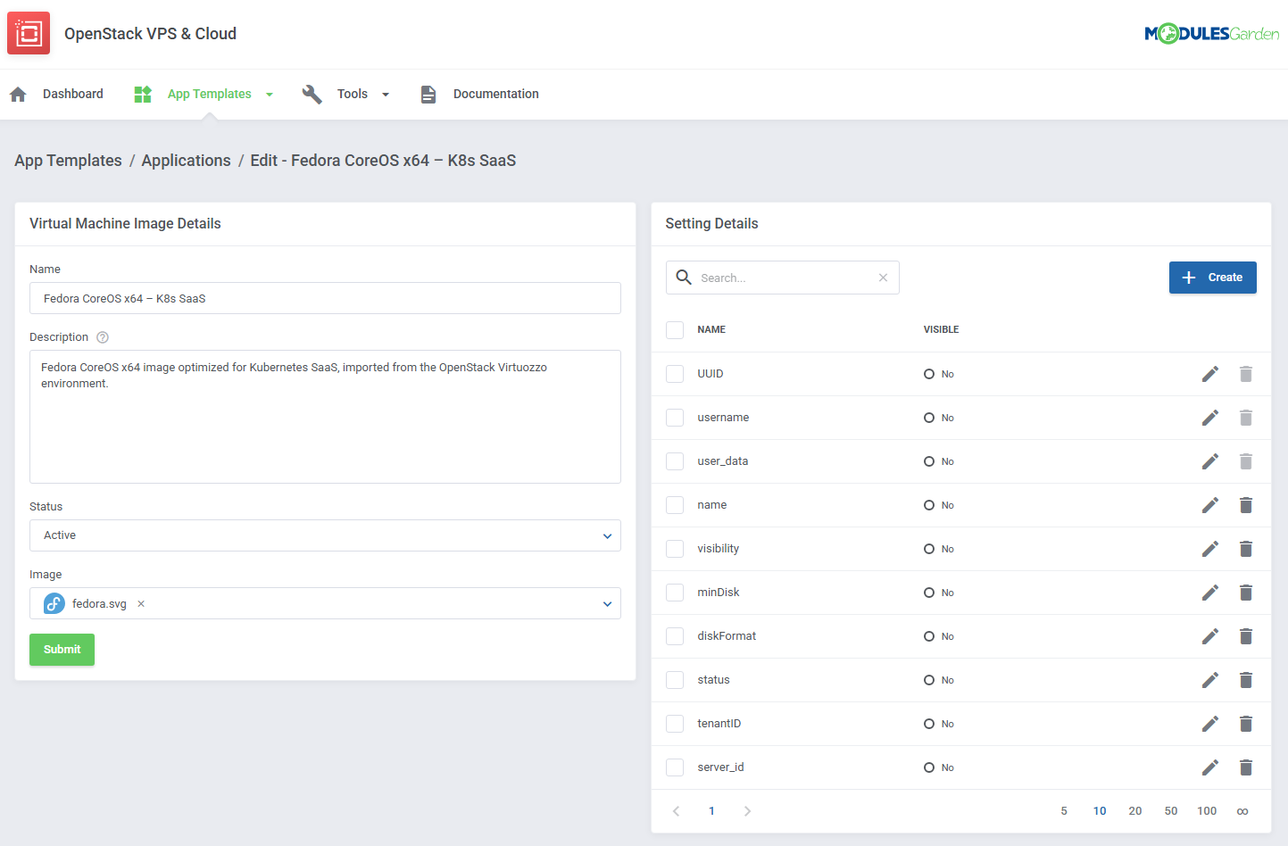 OpenStack VPS & Cloud For WHMCS: Module Screenshot 13