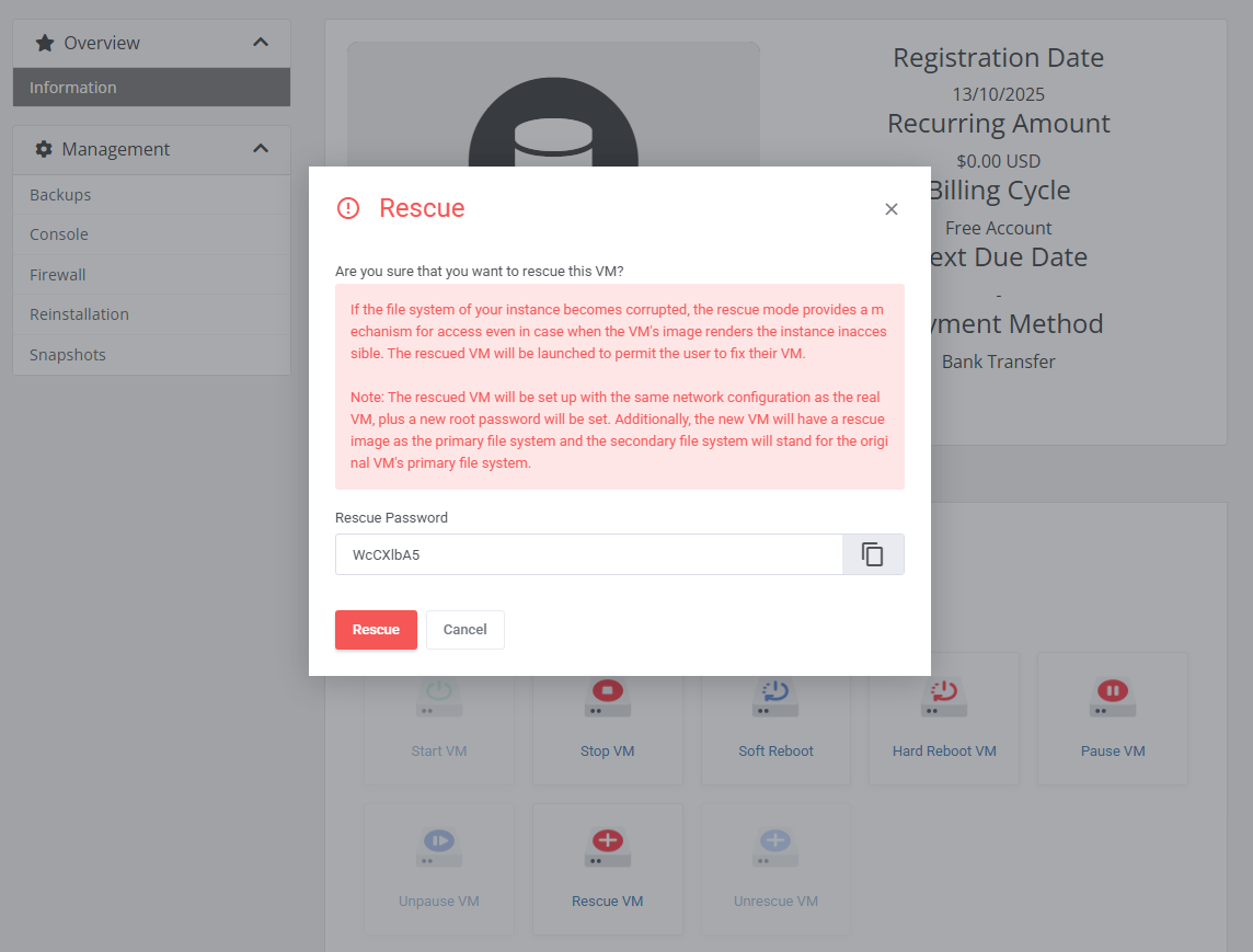 OpenStack VPS & Cloud For WHMCS: Module Screenshot 8