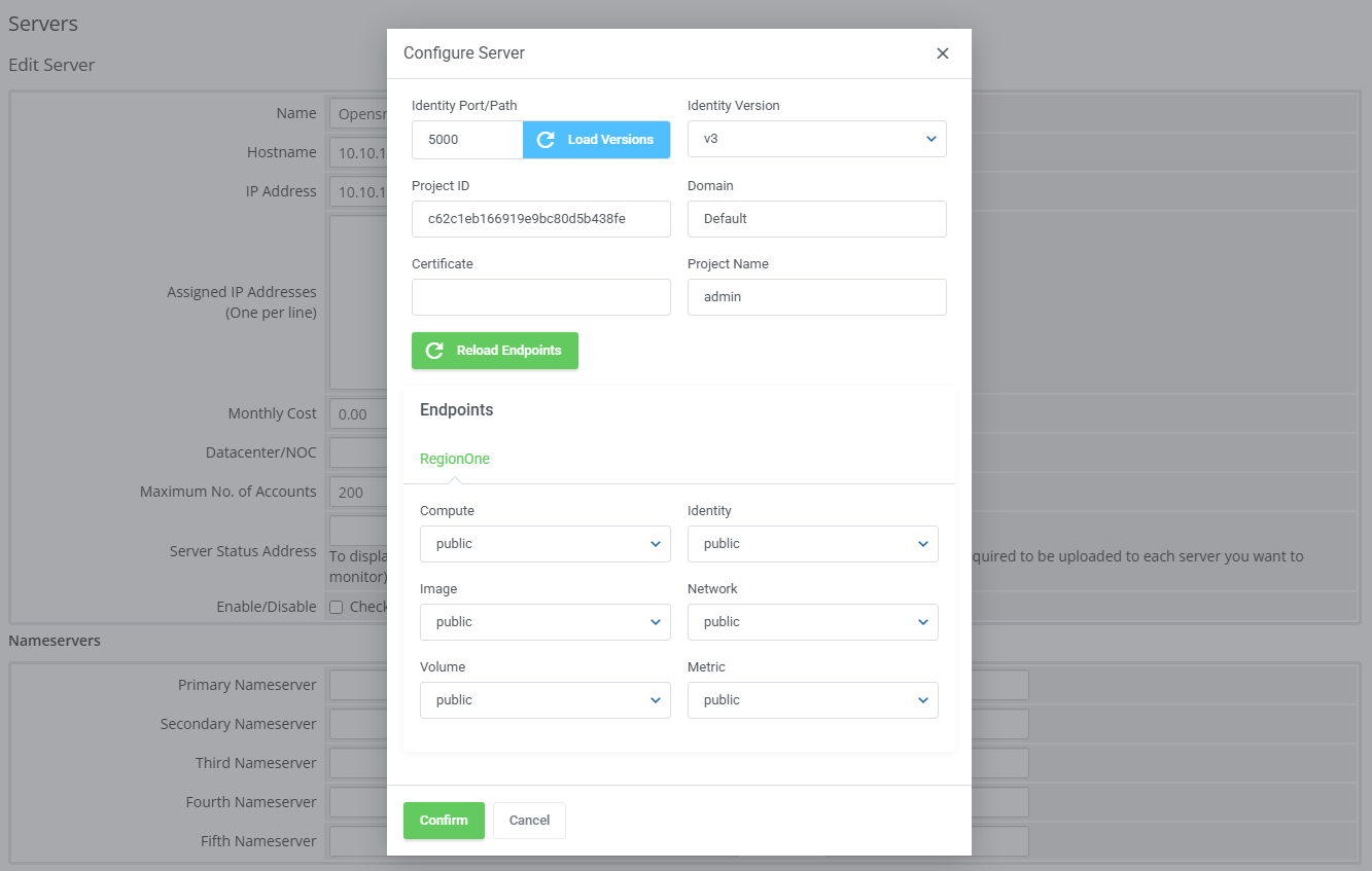 OpenStack VPS & Cloud For WHMCS: Module Screenshot 25