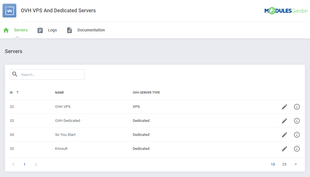 OVHcloud VPS & Dedicated Servers For WHMCS: Module Screenshot 14