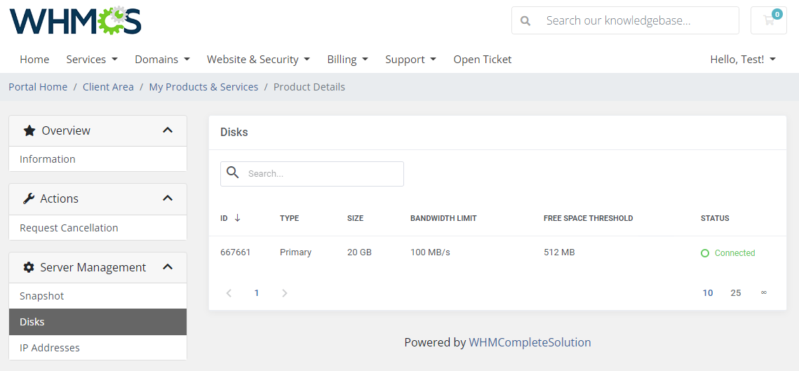 OVHcloud VPS & Dedicated Servers For WHMCS: Module Screenshot 4