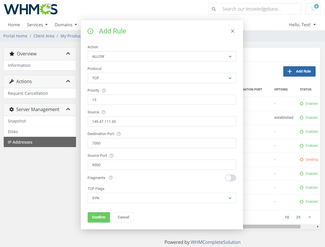 OVHcloud VPS & Dedicated Servers For WHMCS: Module Screenshot 8