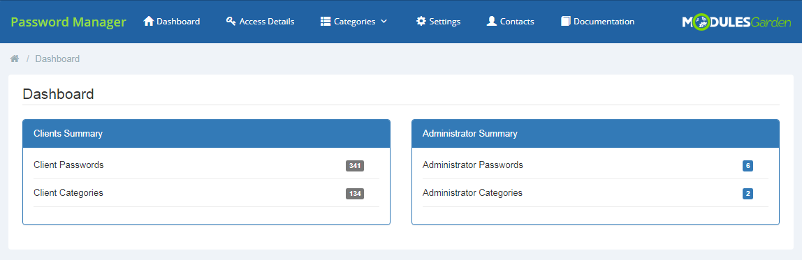 Password Manager For WHMCS: Screen 12
