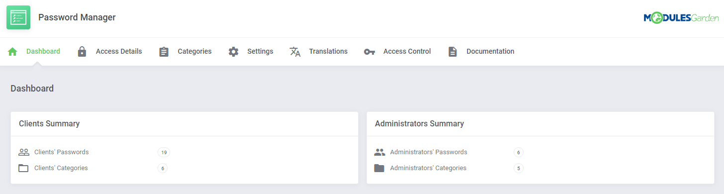 Password Manager For WHMCS: Module Screenshot 13