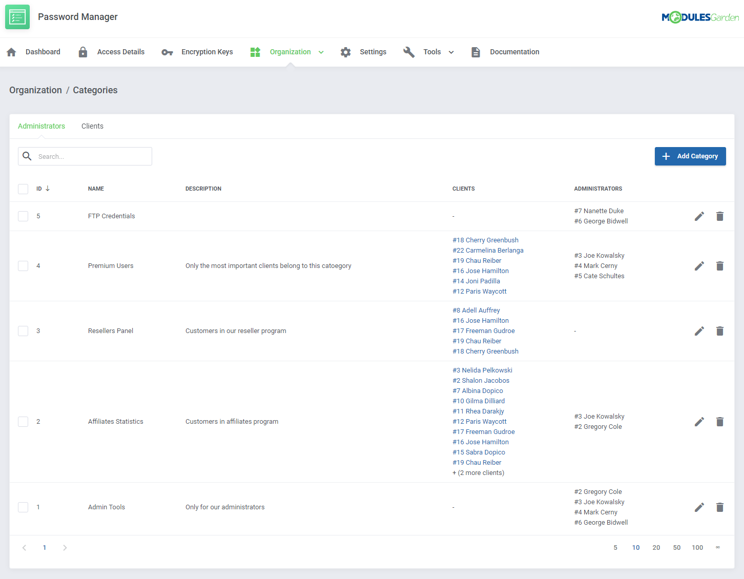 Password Manager For WHMCS: Module Screenshot 21