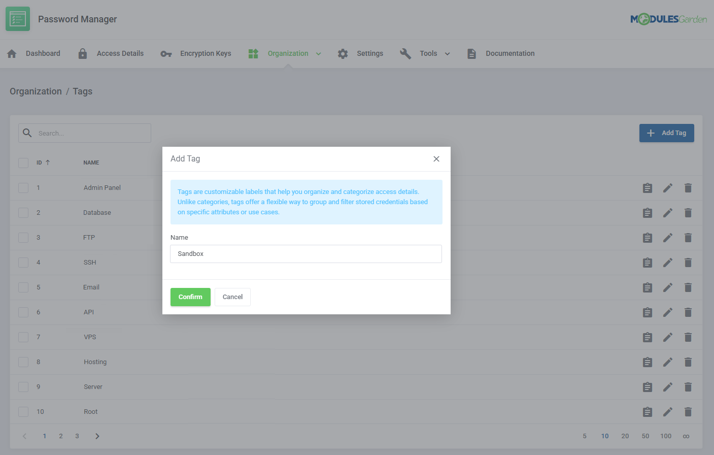 Password Manager For WHMCS: Module Screenshot 24