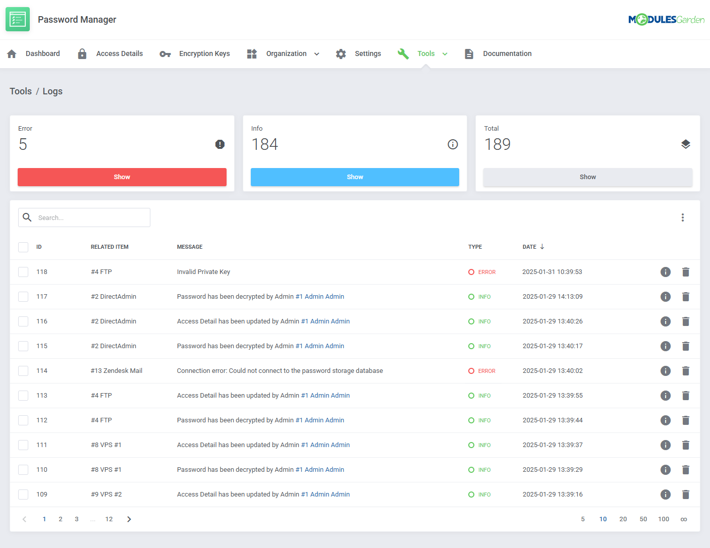 Password Manager For WHMCS: Module Screenshot 36