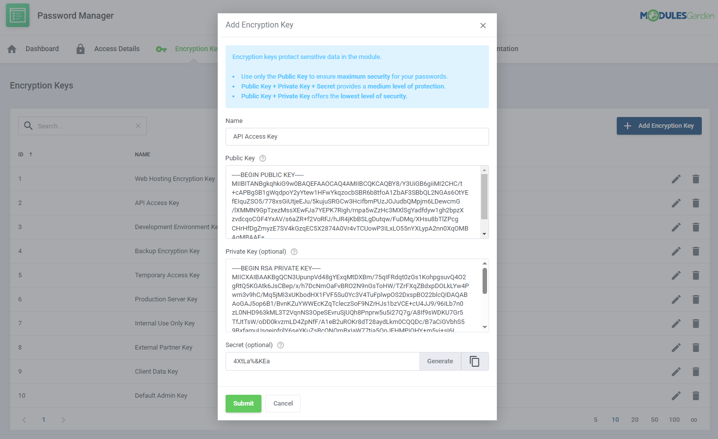 Password Manager For WHMCS: Module Screenshot 23