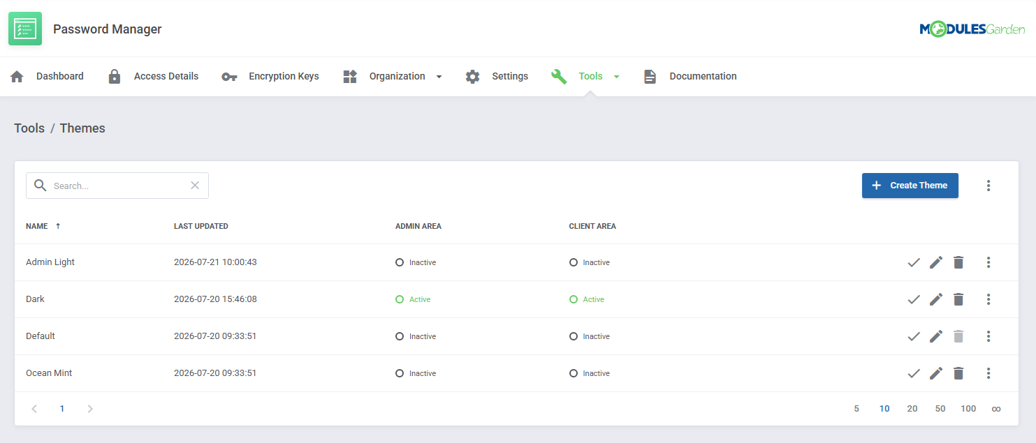 Password Manager For WHMCS: Module Screenshot 42