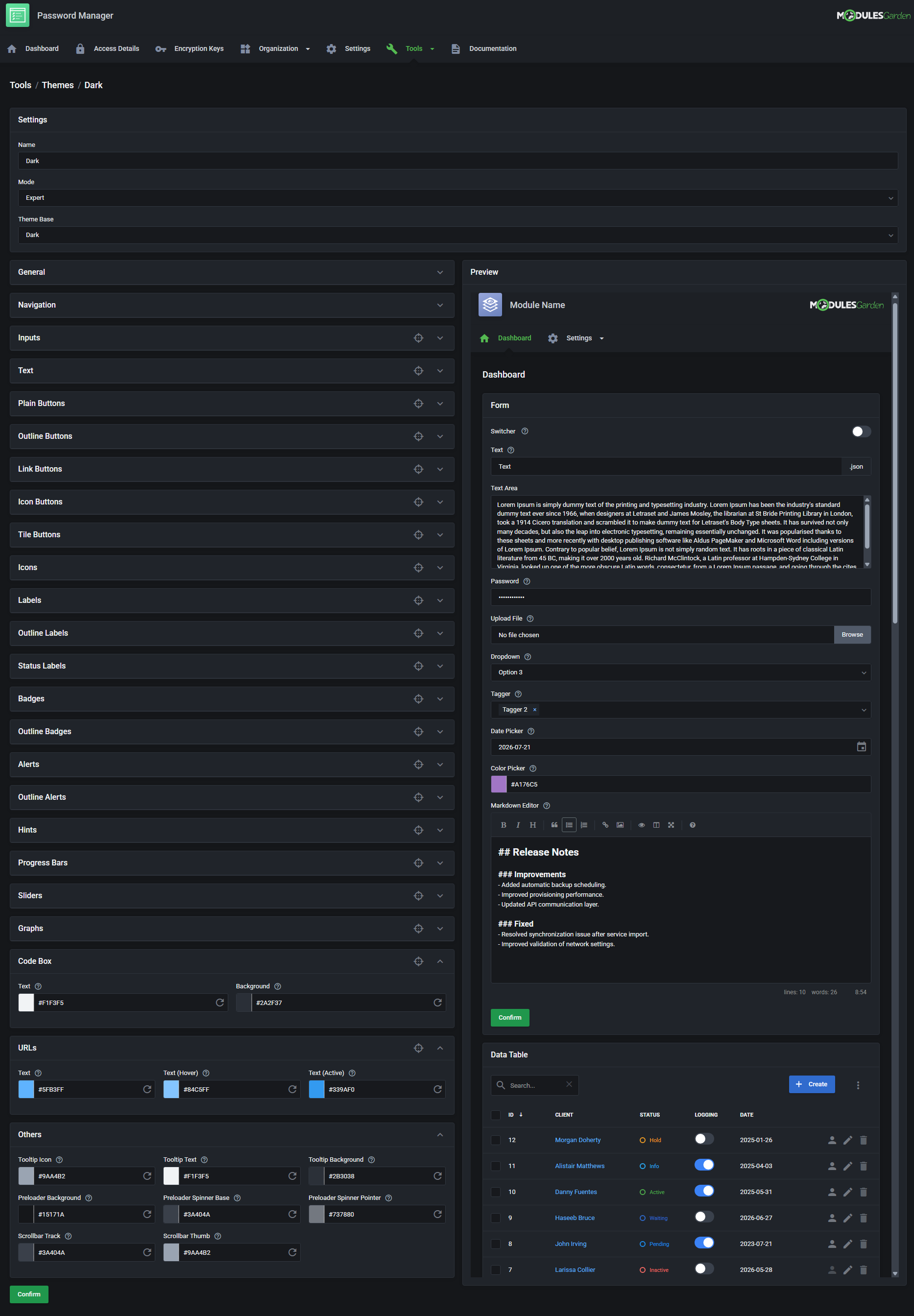 Password Manager For WHMCS: Module Screenshot 44