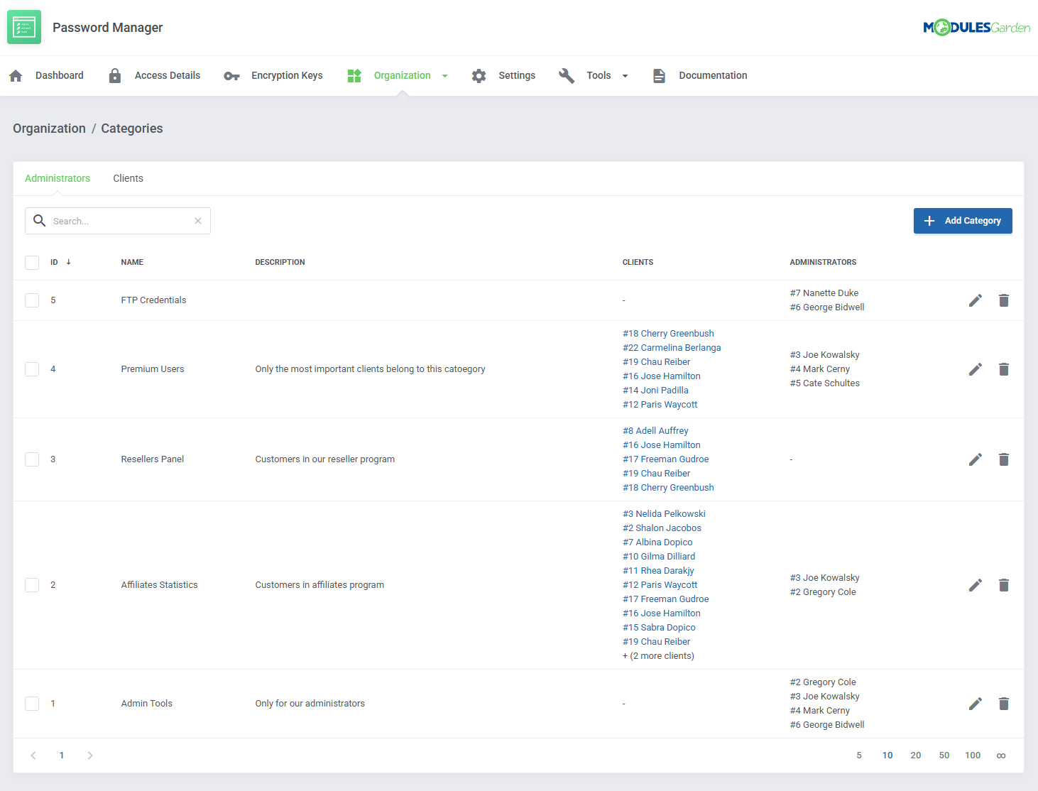 Password Manager For WHMCS: Module Screenshot 24