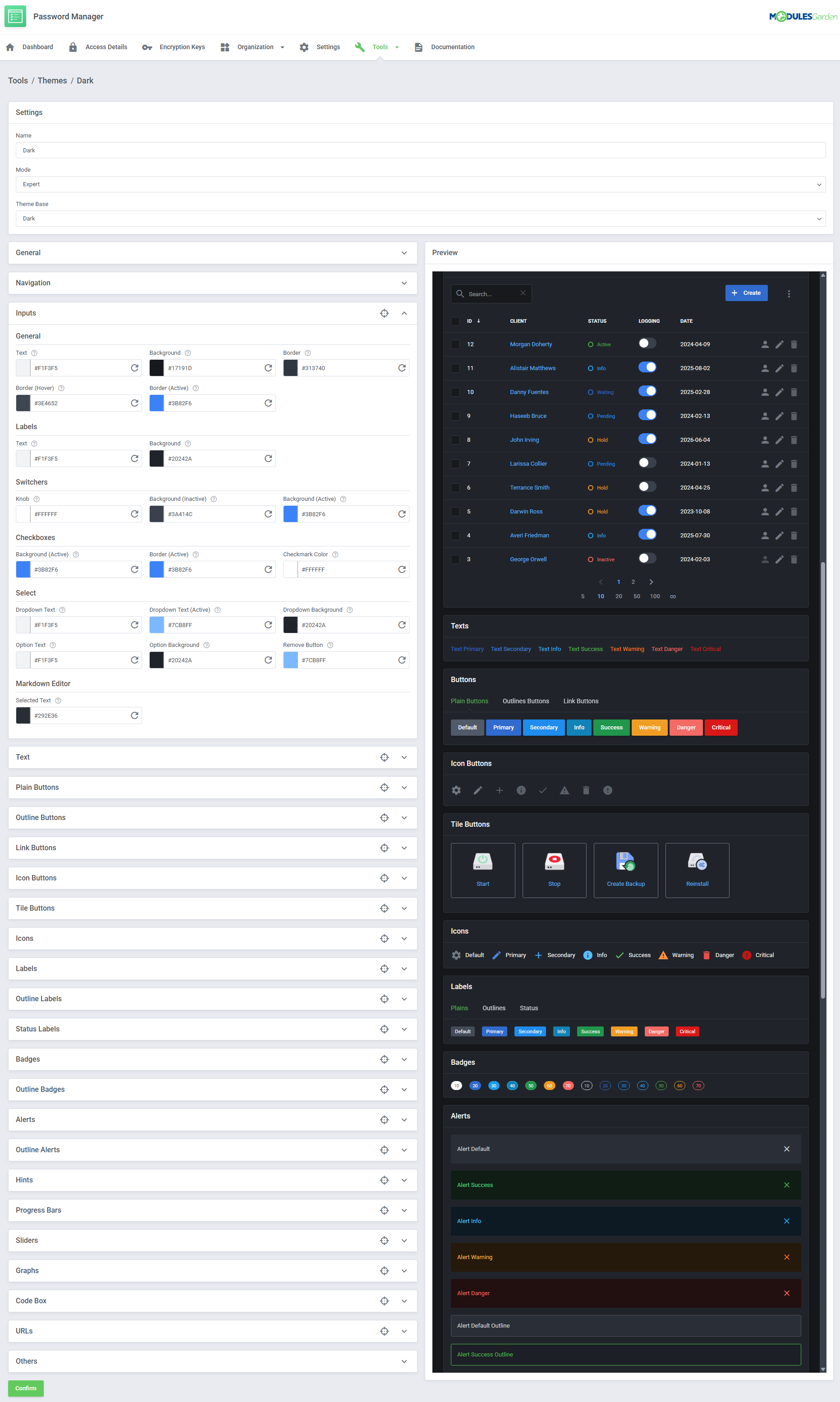 Password Manager For WHMCS: Module Screenshot 43