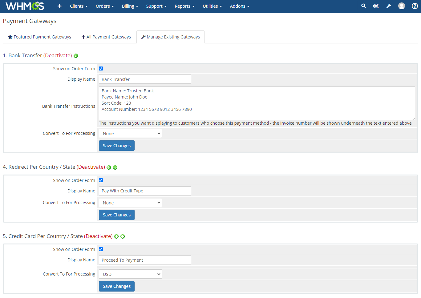 Payment Gateway Allocator For WHMCS: Module Screenshot 11