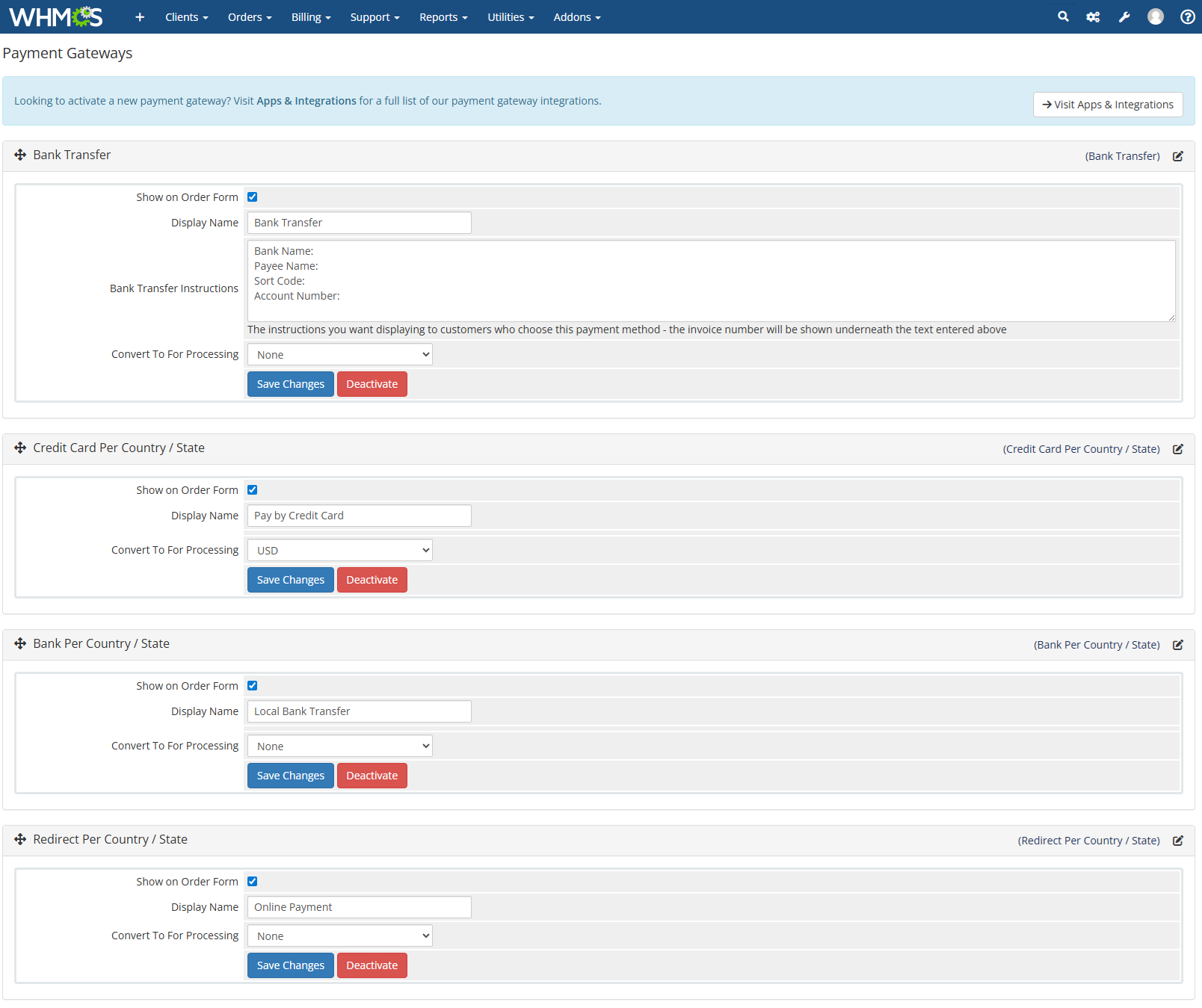 Payment Gateway Allocator For WHMCS: Module Screenshot 11