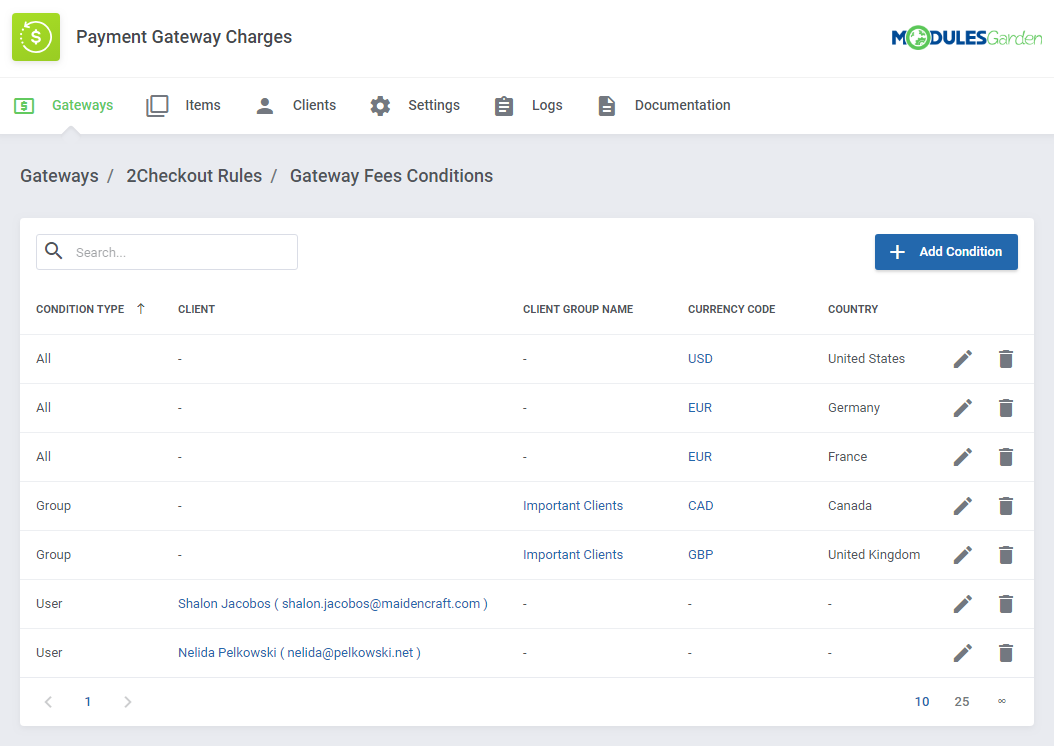 Payment Gateway Charges For WHMCS: Module Screenshot 11