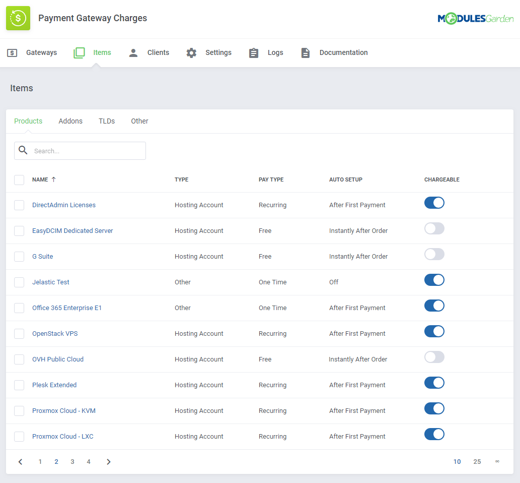 Payment Gateway Charges For WHMCS: Module Screenshot 13