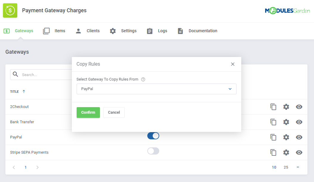 Payment Gateway Charges For WHMCS: Module Screenshot 5