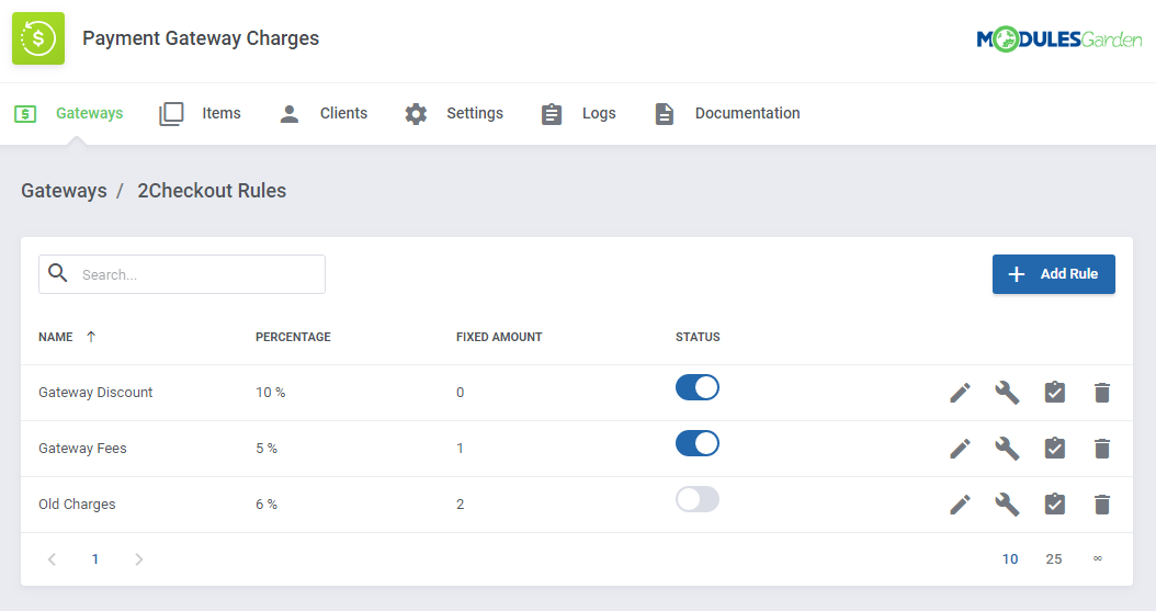 Payment Gateway Charges For WHMCS: Module Screenshot 7
