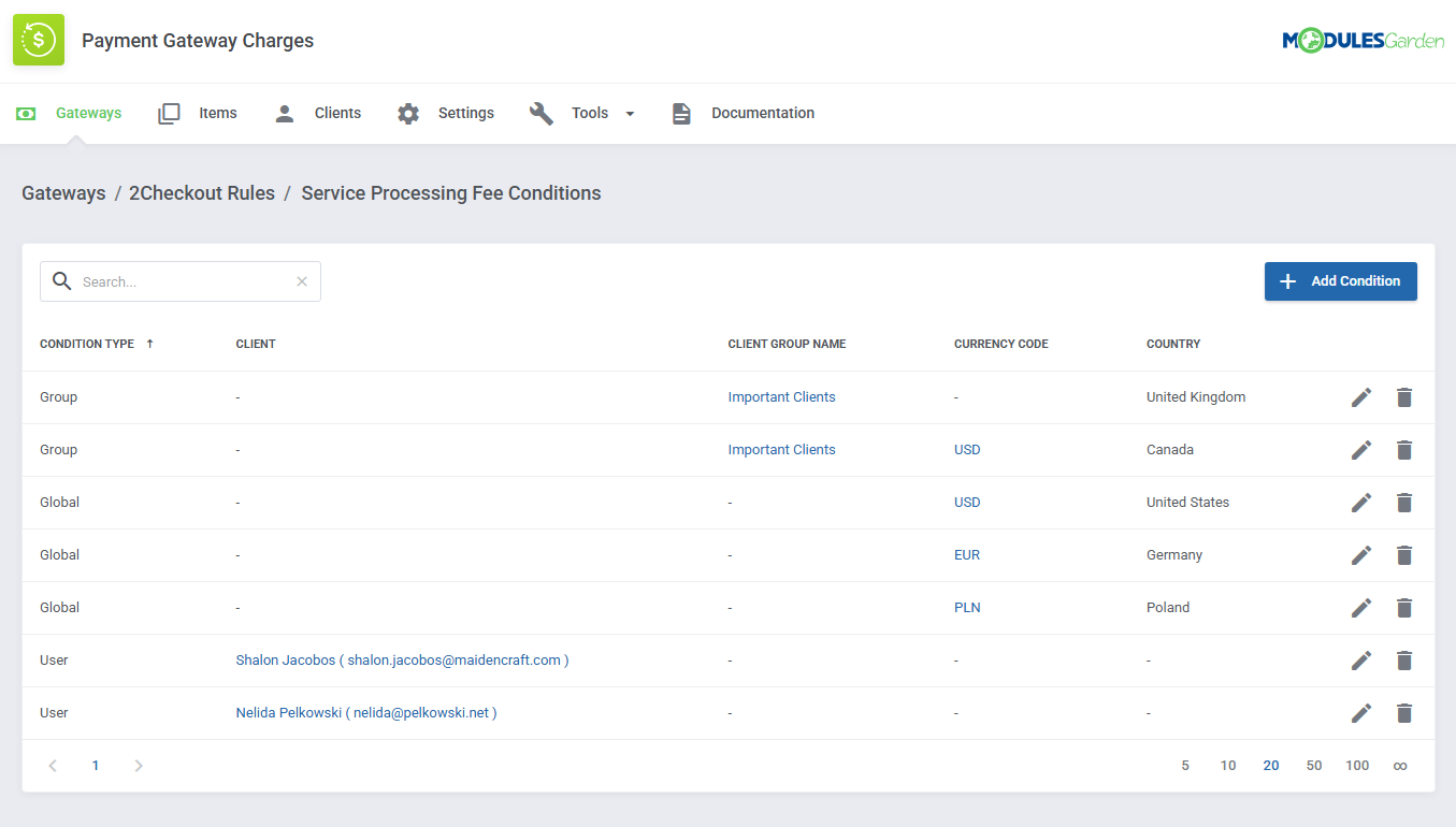 Payment Gateway Charges For WHMCS: Module Screenshot 10