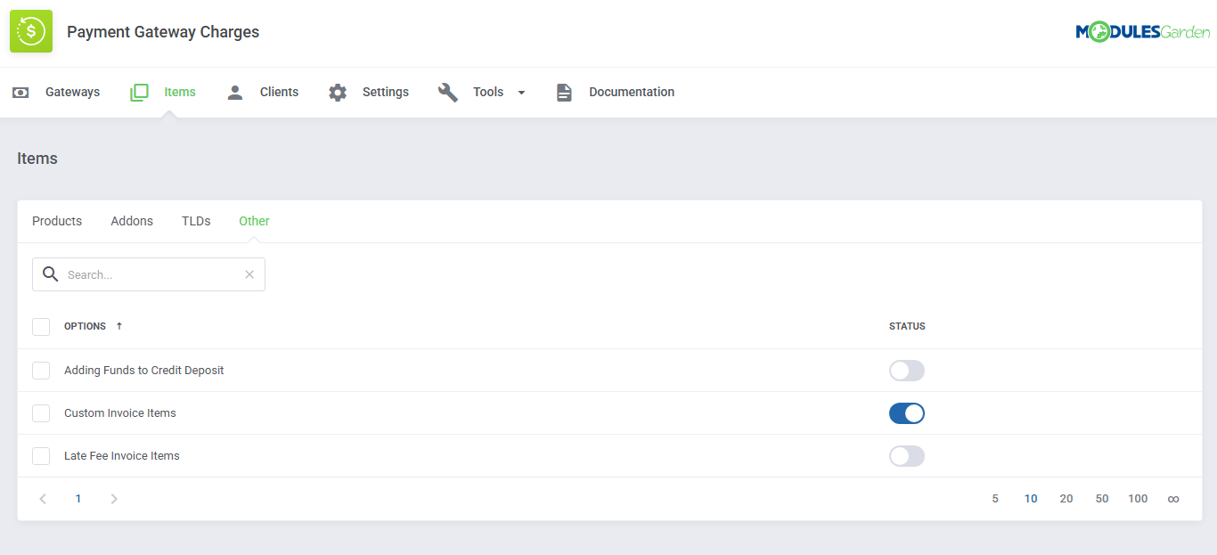 Payment Gateway Charges For WHMCS: Module Screenshot 16