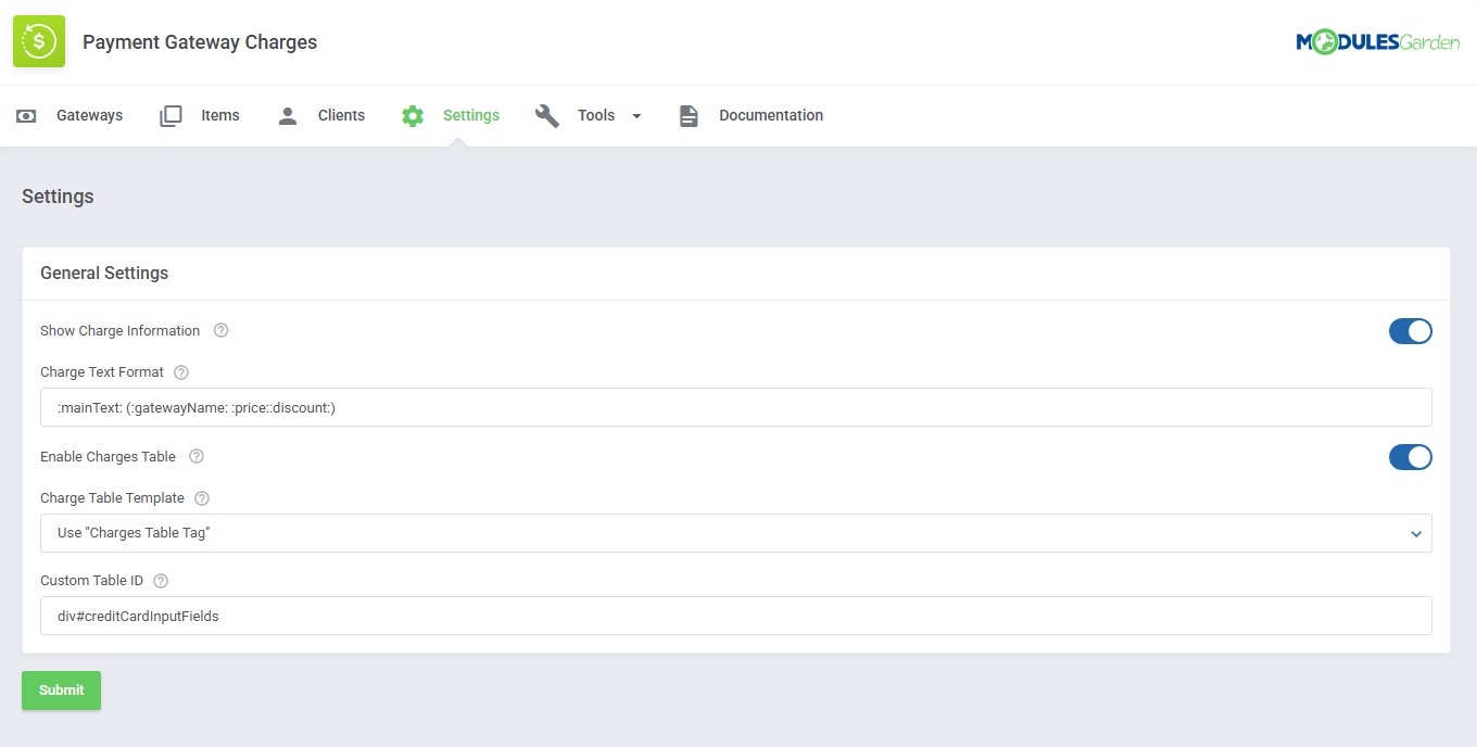 Payment Gateway Charges For WHMCS: Module Screenshot 18