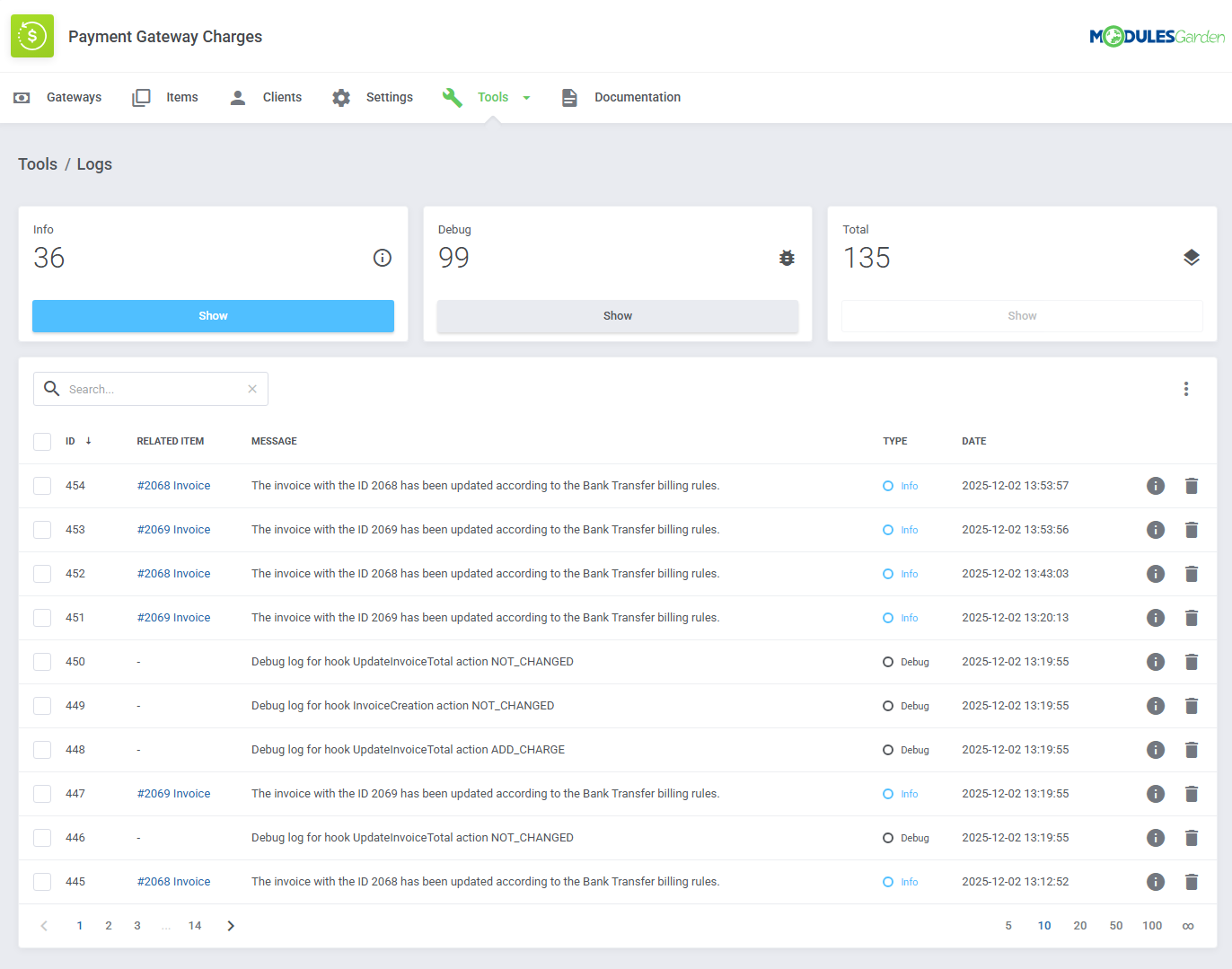Payment Gateway Charges For WHMCS: Module Screenshot 19